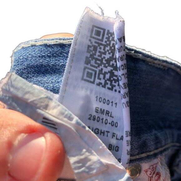 RARE True Religion Jeans Size 40 STRAIGHT FLAP T Blue - Picture 5 of 9